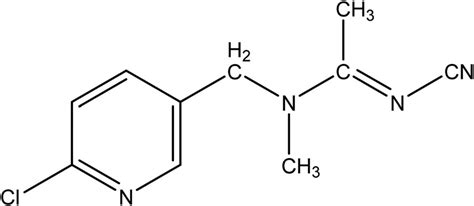 Chemical structure of acetamiprid. | Download Scientific Diagram