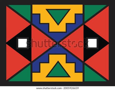 African Art Vector Geometric Flat Pattern Stock Vector Royalty Free