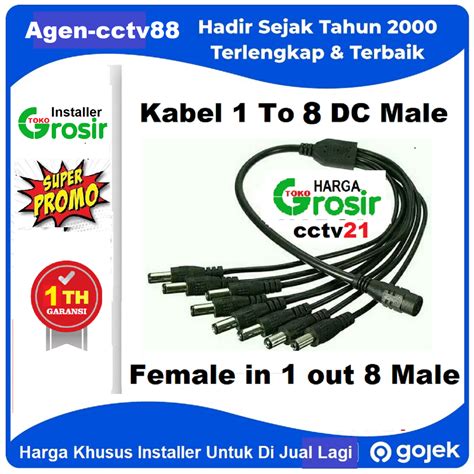 Jual Kabel Jack Dc Adaptor Cumi Cabang Splitter Untuk Cctv Led