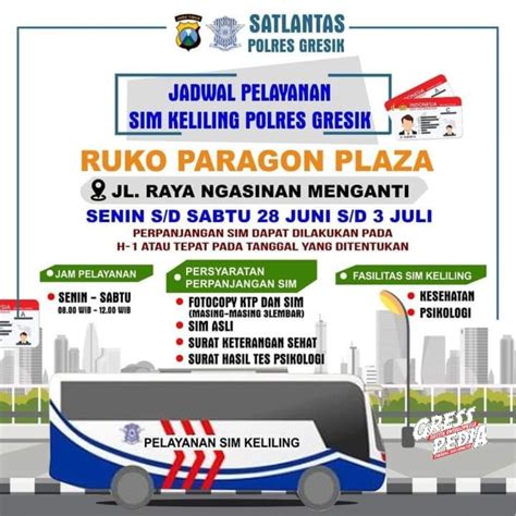 Jadwal Sim Keliling Gresik Bulan Juli Minggu Ke