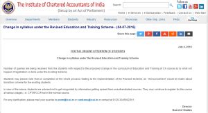 CA Course Revised Scheme Of Education And Training