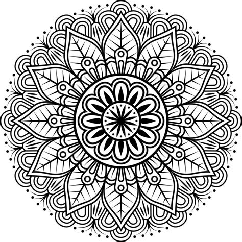 Free Floral Mandala Coloring Pages Vector Files 15390250 Vector Art At Vecteezy