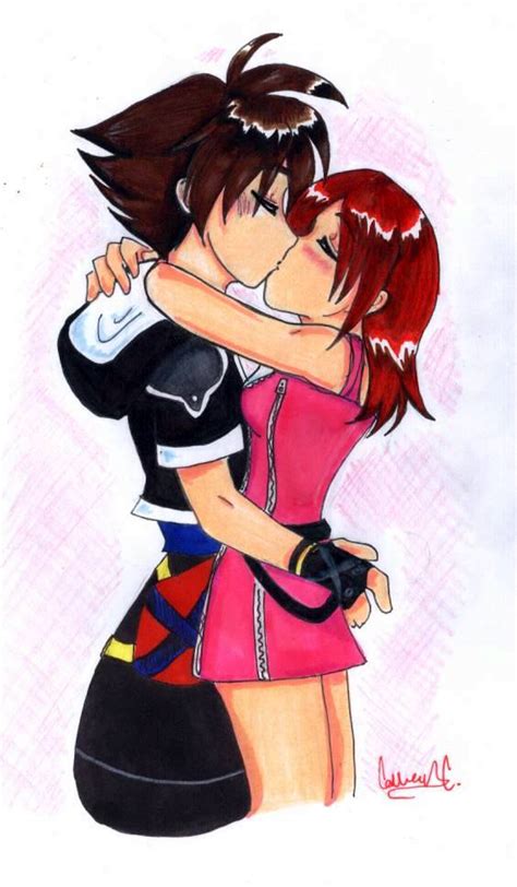 Kingdom Hearts Sora And Kairi Kissing