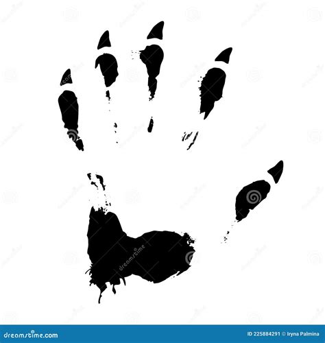 Smeared Werewolf Footprints Icon. Black Footprints Mystical Creature ...