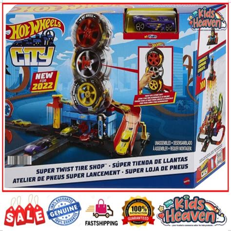 Hot Wheels City Super Twist Tire Shop Playset 100 0 Original Lazada