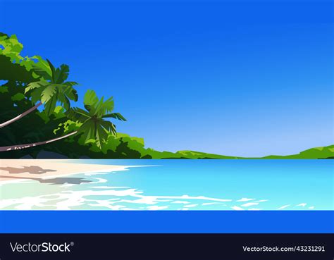 Tropical beach Royalty Free Vector Image - VectorStock