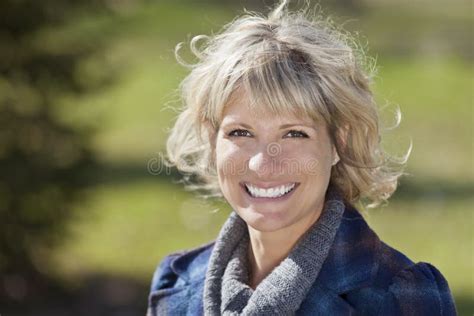 Portrait Of A Mature Woman Smiling At The Camera Stock Photo Image Of Females Adult