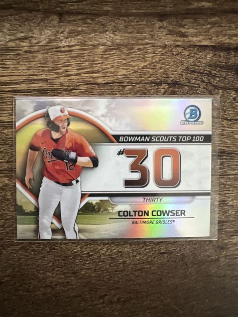 Bowman Chrome Colton Cowser Bowman Scouts Top Insert Btp