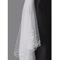 Two Tier Beaded Edge Elbow Bridal Veils With Beading 006203739 JJ S