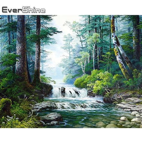 Evershine faça você mesmo diamante bordado paisagem pintura diamante