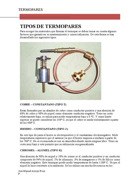 Pdf Tipos De Termopares Pdfslide Net