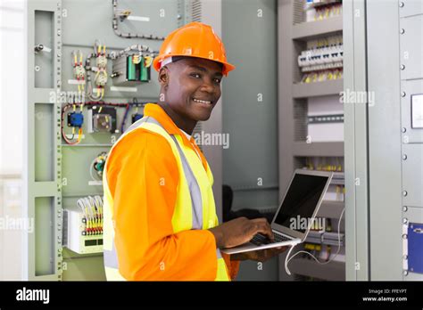 African Electrical Engineer In Substation Hi Res Stock Photography And