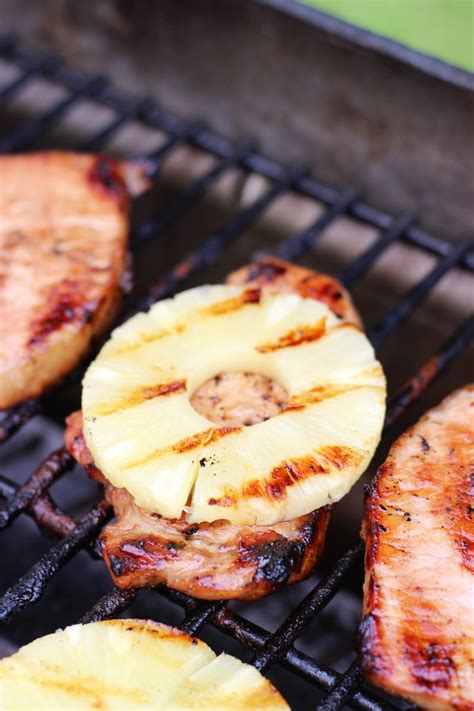 Grilled Teriyaki Pineapple Pork Chops Dan330