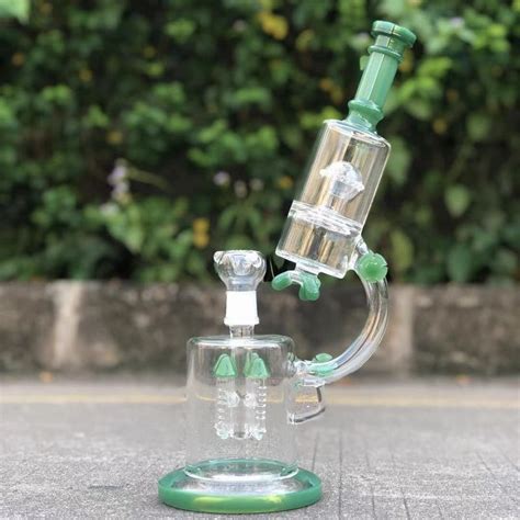 2020 Hbking Best Bong Glass Water Pipe Big Dual Rocket Ufo Perc