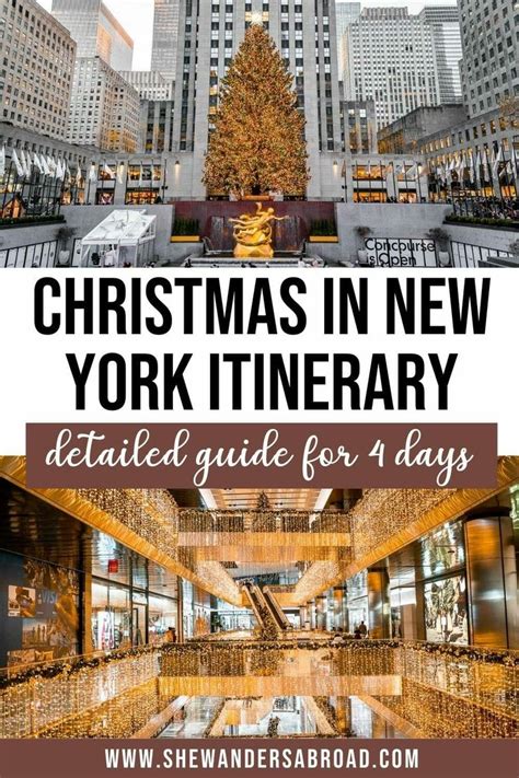 Christmas In New York Itinerary With Text Overlay That Reads Christmas