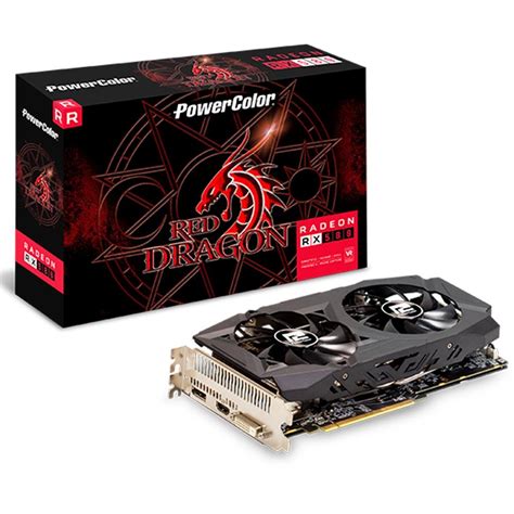 Placa De V Deo Rx Powercolor Red Dragon Amd Radeon Gb Gddr