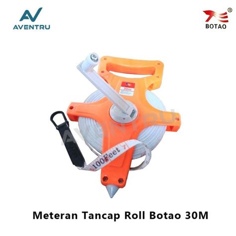 Jual Meteran Tancap Gulung Rol Roll Tanah Jalan Panjang 30m 50 100