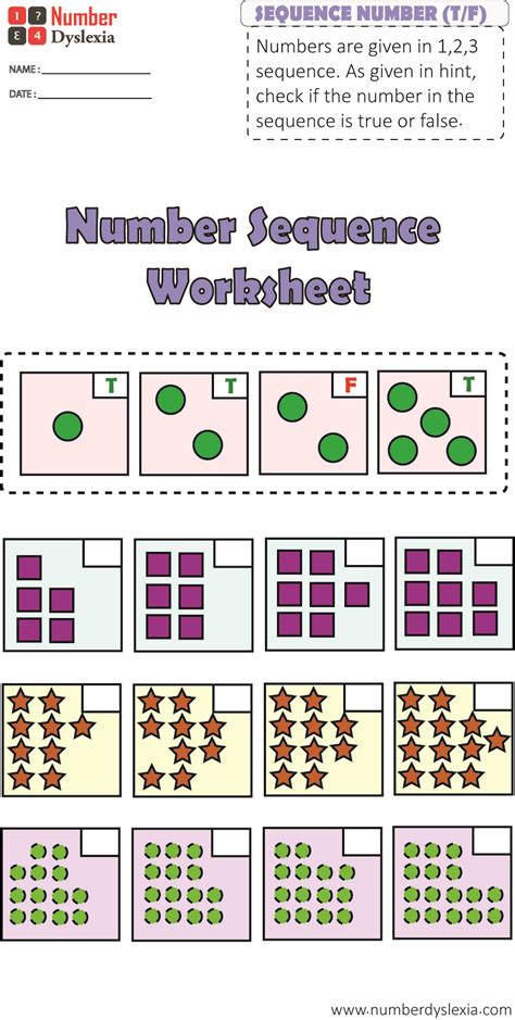 Free Printable Number Sequencing Worksheets Pdf Number Dyslexia