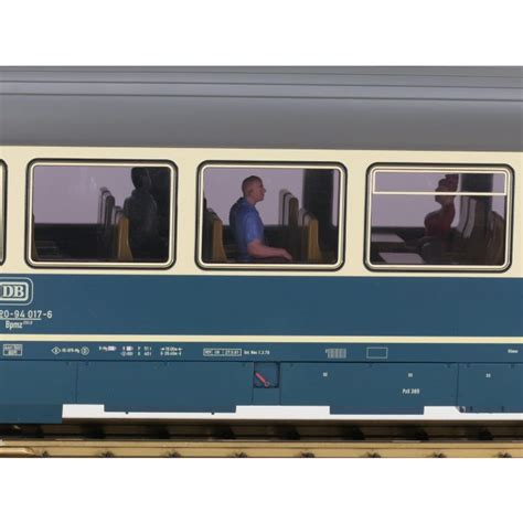 PIKO 37660 G Personenwagen Bpmz 2 Kl DB IV Beleuchtung 15 Figuren