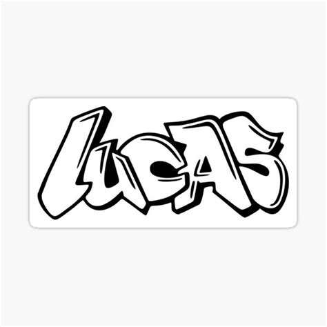 Lucas Graffiti Name Design Sticker For Sale By Namethatshirt