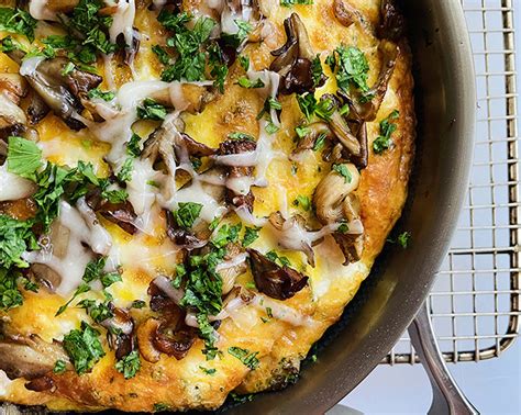 wild mushroom egg frittata  place
