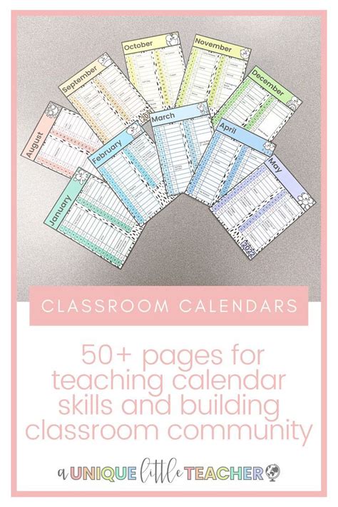 Editable Classroom Calendars Classroom Calendar April Classroom Calendar Skills