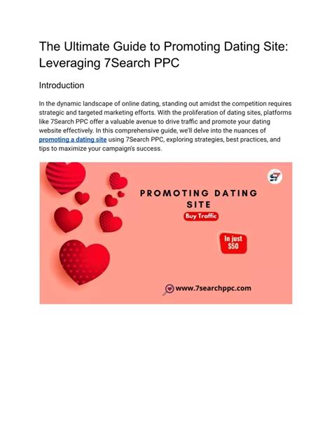 Ppt The Ultimate Guide To Promoting Dating Site Leveraging Search