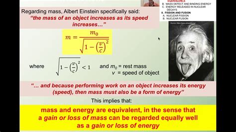 7 2 1 Special Relativity And Mass Energy Equivalence 1 9 YouTube