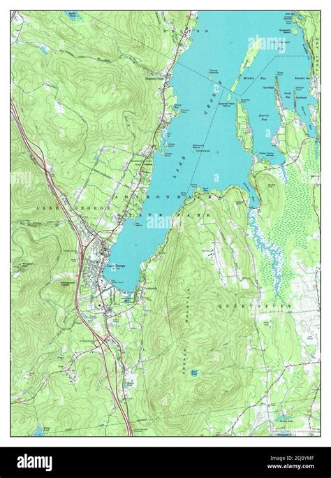 Lake George New York Map 1966 124000 United States Of America By