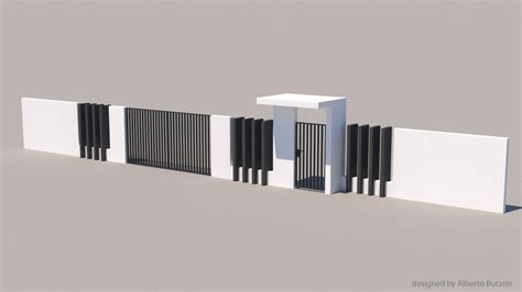 Modern Fence 3D Model 25 Fbx Obj Max Unknown Free3D