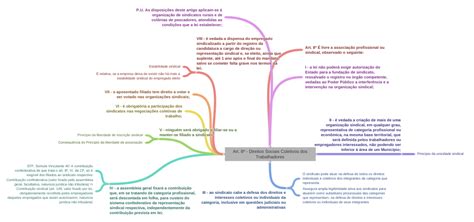 Art 8º Direitos Sociais Coletivos Dos Trabalhadores Coggle Diagram