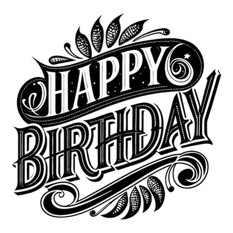 Tipografía para Feliz cumpleaños Vector Premium