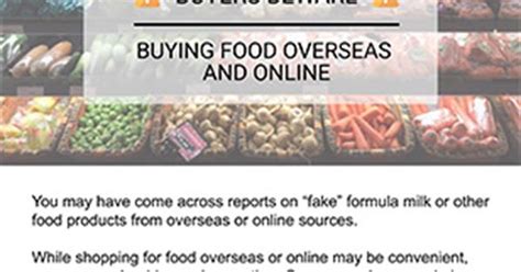food  thought buying food   overseas