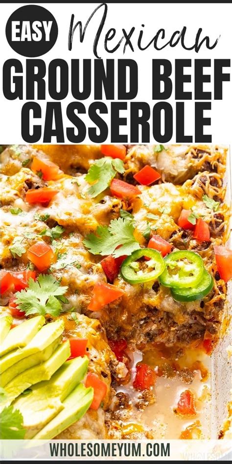 Keto Ground Beef Casserole Mexican Style Wholesome Yum