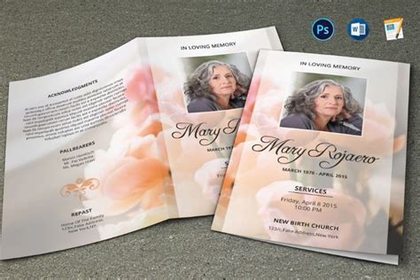 Free Bifold Funeral Program Template