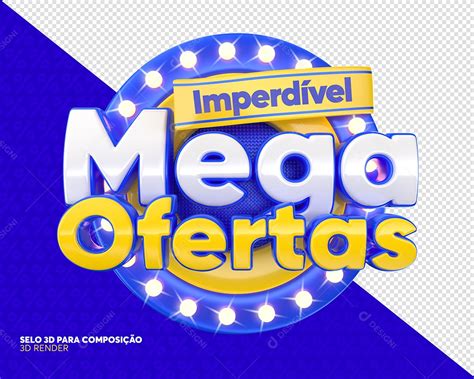 Mega Ofertas Imperd Vel Selo D Azul E Dourado Para Composi O Psd