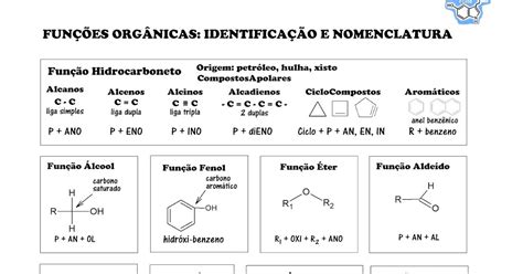 Química Prof Paulo Silva Identificação Das Funções Orgânicas