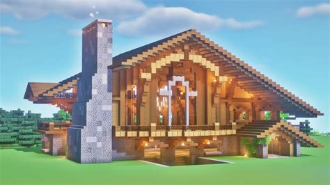 Tuto Minecraft Grande Maison En Bois Youtube