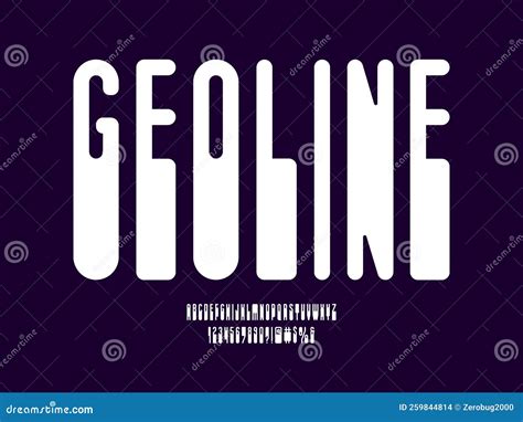 Condensed Font Stock Illustration Illustration Of Element 259844814