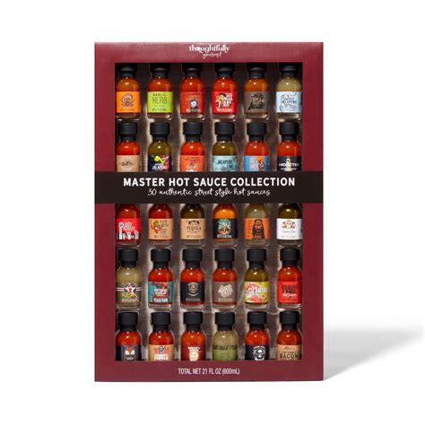 Thoughtfully Gourmet Hot Sauce Gift Set Mini Bottles Sampler Spicy Variety Pack Walmart