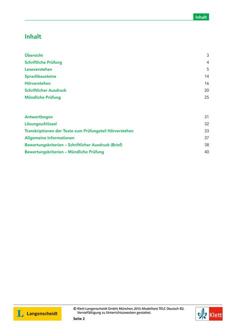 SOLUTION Modelltest Telc Deutsch B2 Studypool