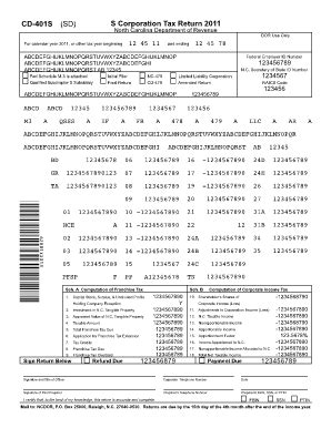 Fillable Online Dor State Nc Nc Dept Of Revenue Cd 401s 2007