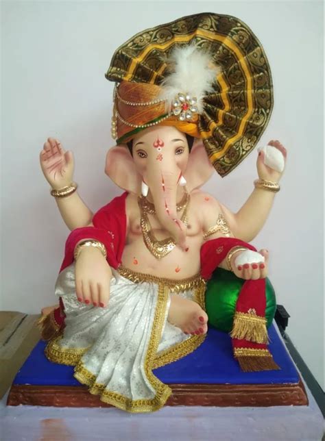 18inch Eco Friendly Shadu Clay Ganesh Statue Temple At ₹ 5000piece In Mumbai