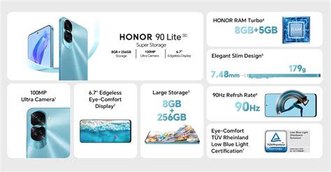 Honor Unveils The 90 Lite 5g With Super Storage 100mp Ultra Camera