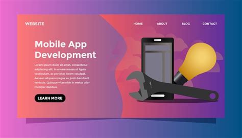 Premium Vector Mobile App Development Concept