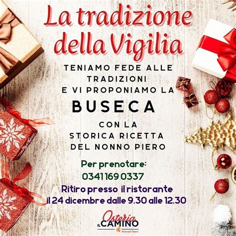 Buseca Della Vigilia All Osteria Il Camino Lago Di Como E Valsassina