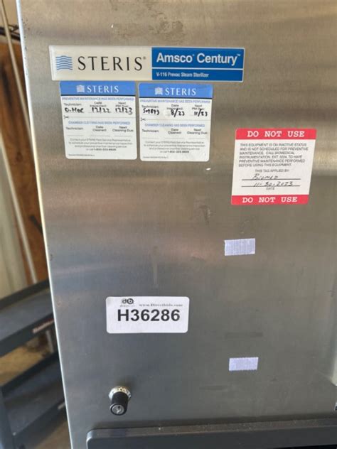 STERIS AMSCO CENTURY V 116 Prevac Steam Sterilizer For Sale