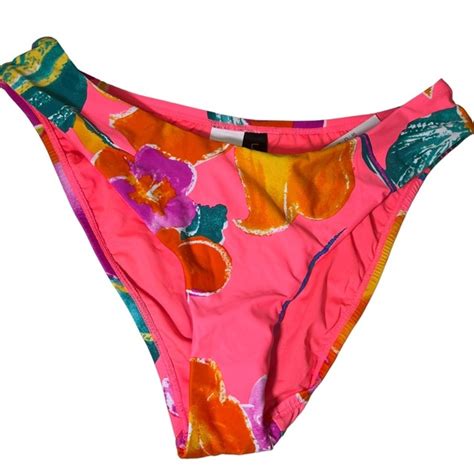 La Blanca Swim La Blanca Pink Floral Bikini Bottom 6 Tropical Print