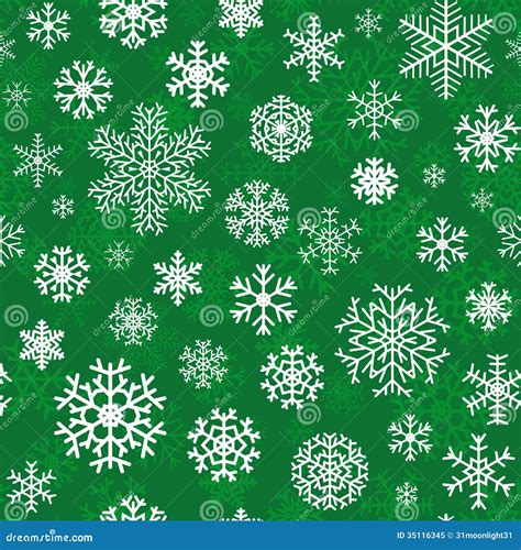 Christmas Seamless Pattern From Snowflakes Stock Vector Image 35116345