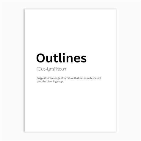 Outlines Definition Meaning Art Print by Kaigozen - Fy 